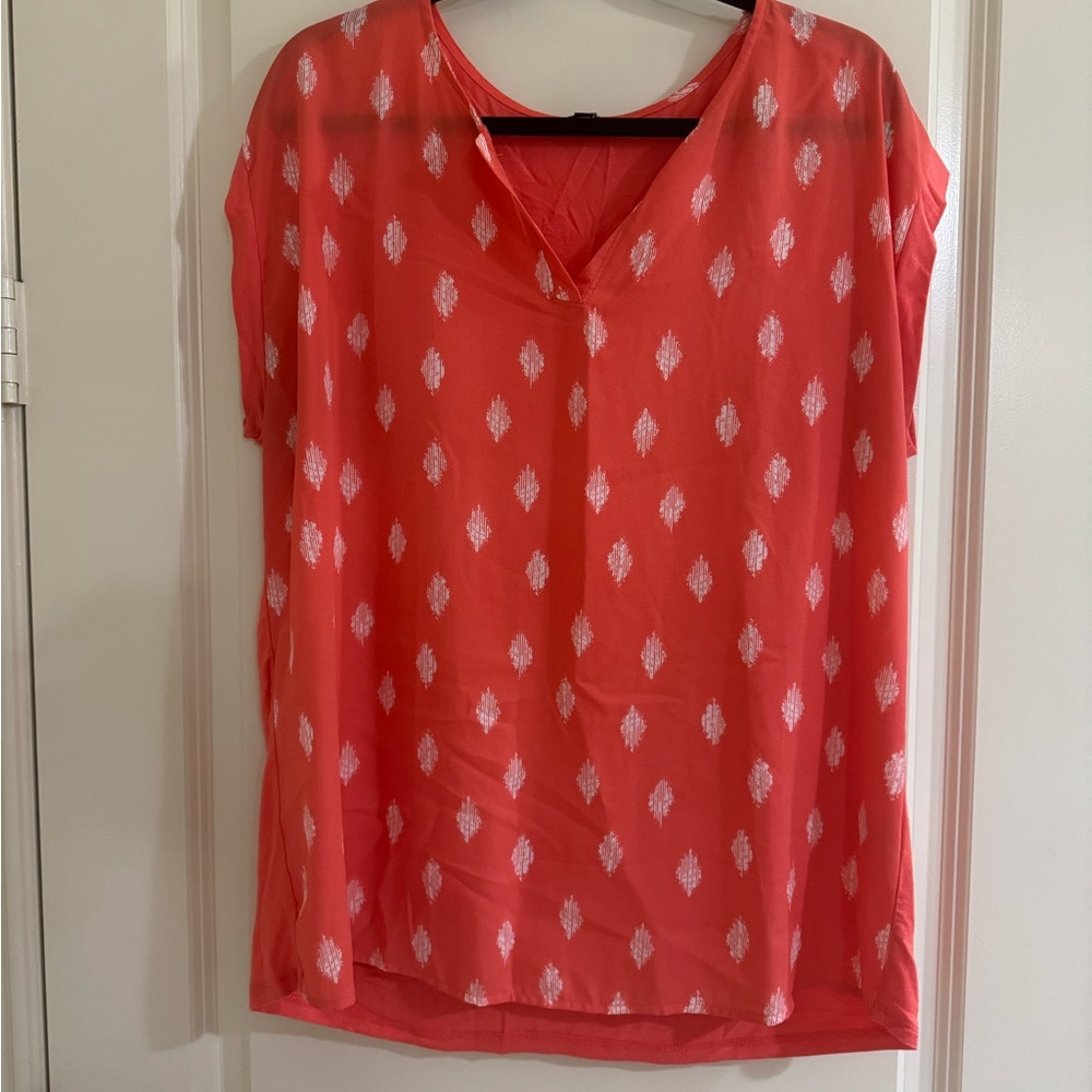 Papermoon Coral and White Blouse